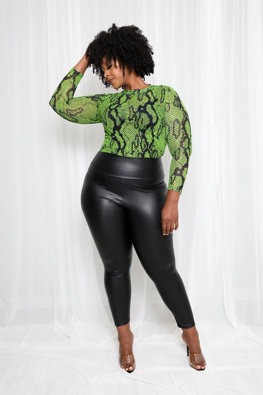 Luxe Vegan Leather Leggings- Extended Sizing Available