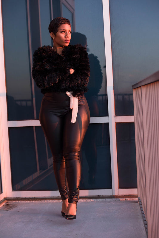 Luxe Vegan Leather Leggings- Extended Sizing Available